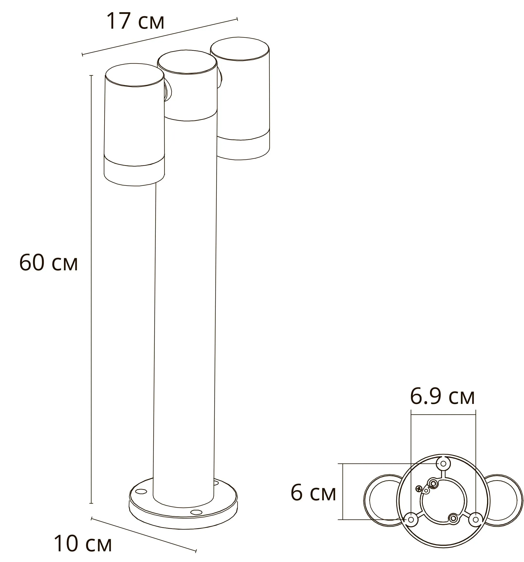 Садово-парковый фонарь ARTE LAMP MISTERO A3302PA-2BK