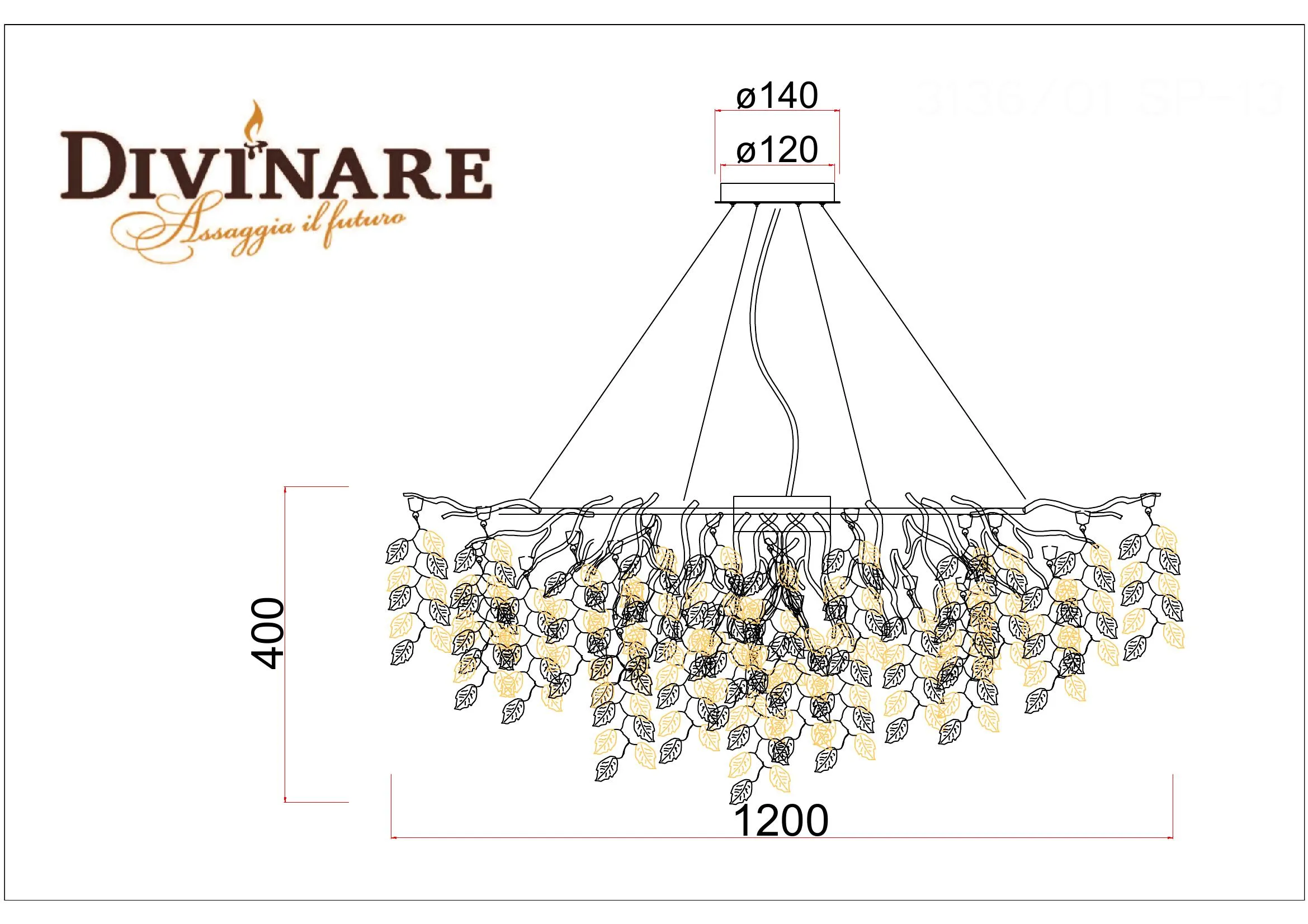 Люстра Divinare SALICE 3136/01 SP-13