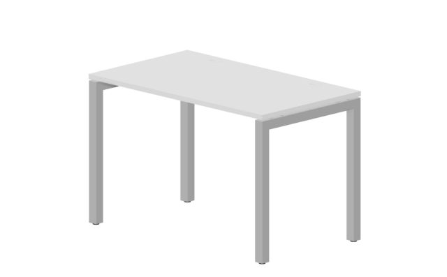 Стол рабочий 1180х680мм (2 громмета) Inspira (GDB) Поло (Polo) PENG127BLAL белый / алюминий