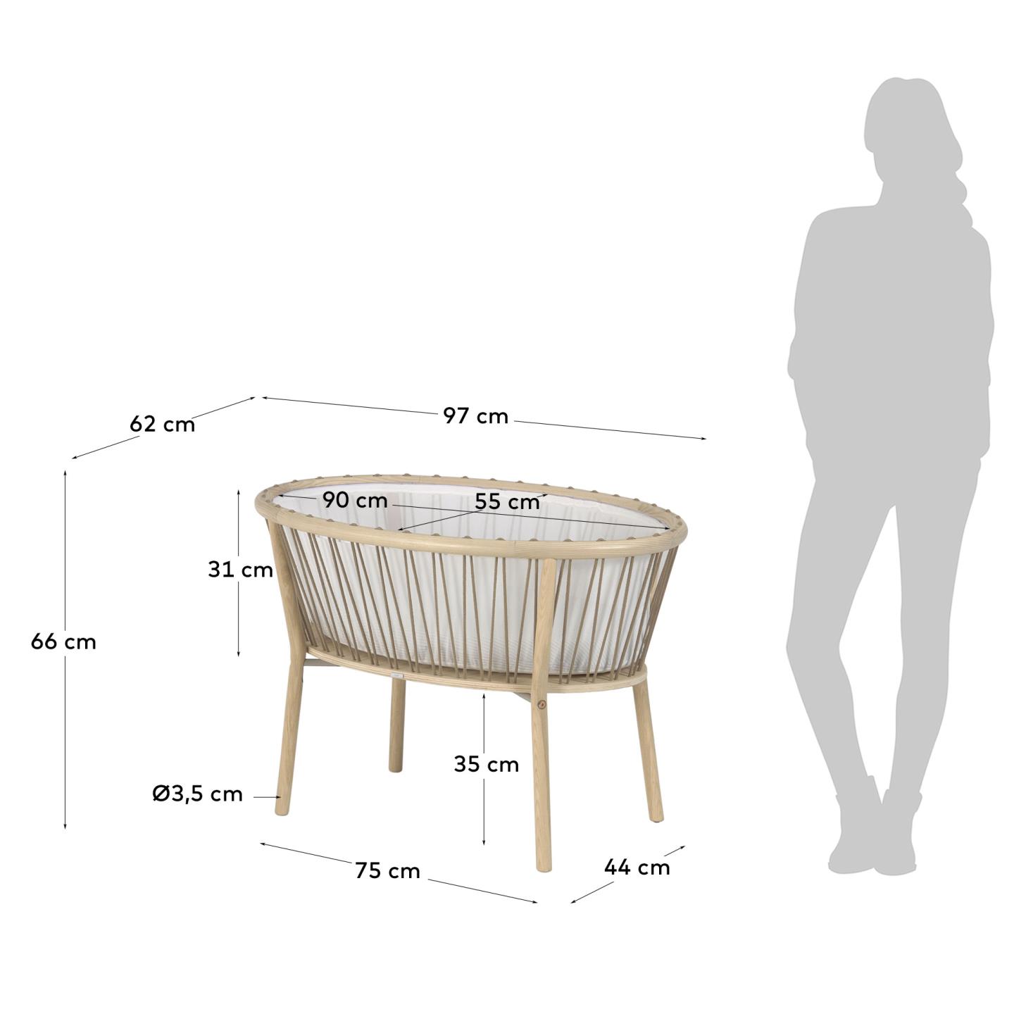 Кроватка из ясеня La Forma Leonela 97 x 62 см