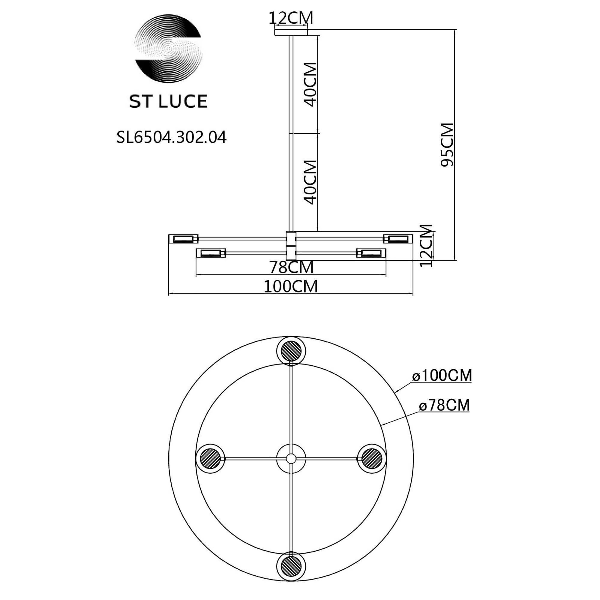 Люстра на штанге ST LUCE VICO SL6504.302.04