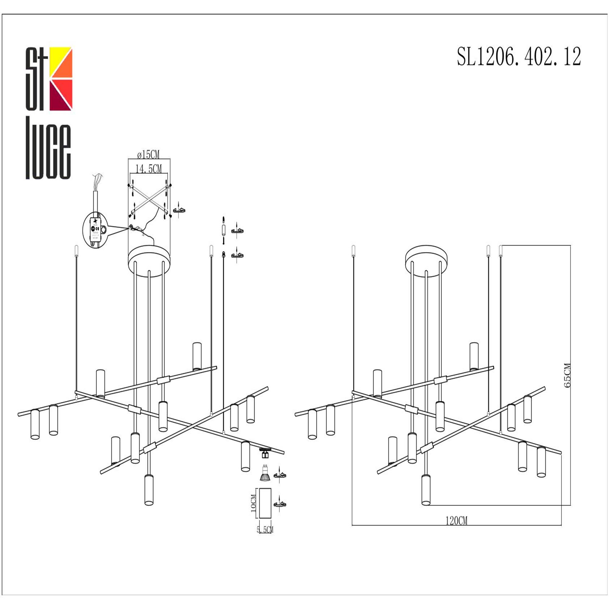 Подвесной светильник ST LUCE SORMANO SL1206.402.12