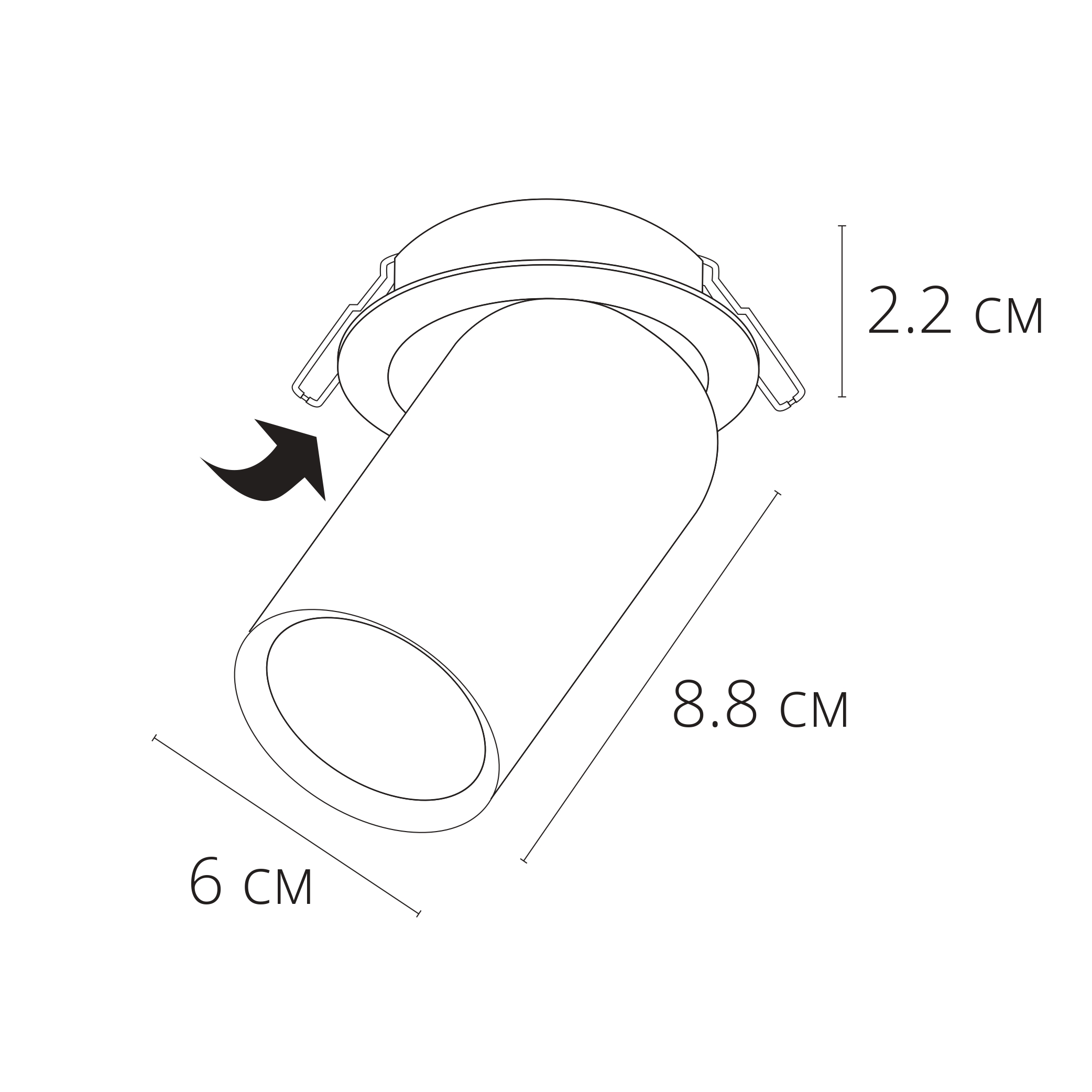 Точечный встраиваемый светильник ARTE LAMP SITULA A3731PL-1WH