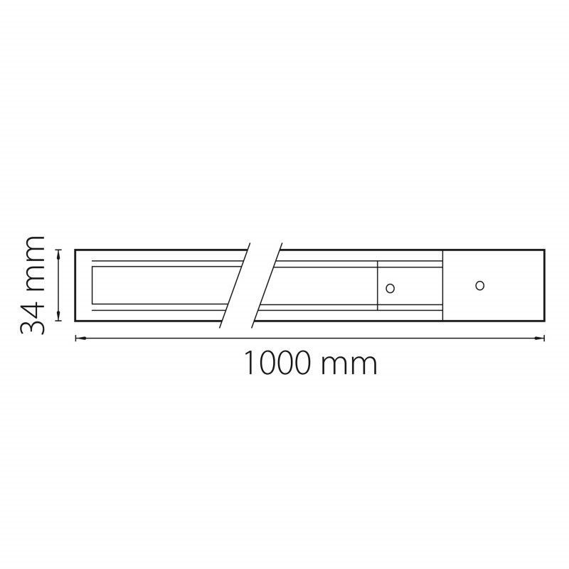 Шинопровод Lightstar Track 1 white 502015