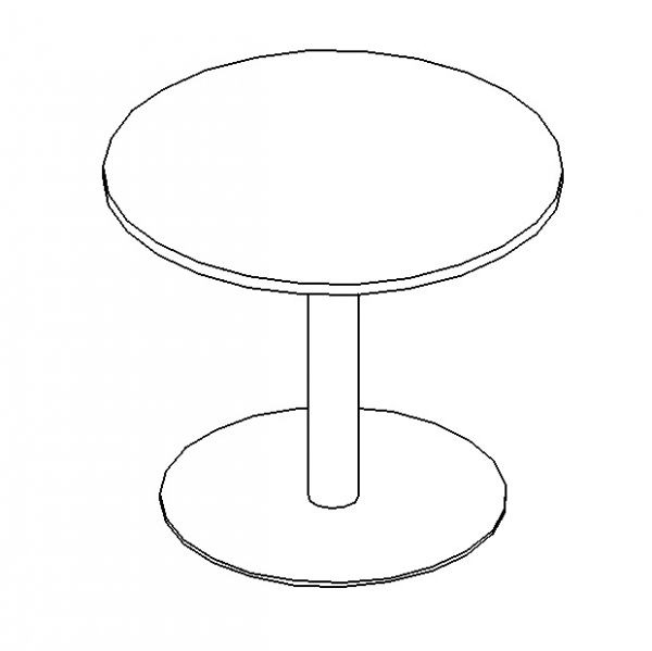 Стол для переговоров круглый на опоре-колонне 90x90x73,9 на металлокаркасе Юнитекс А4 ХР 141