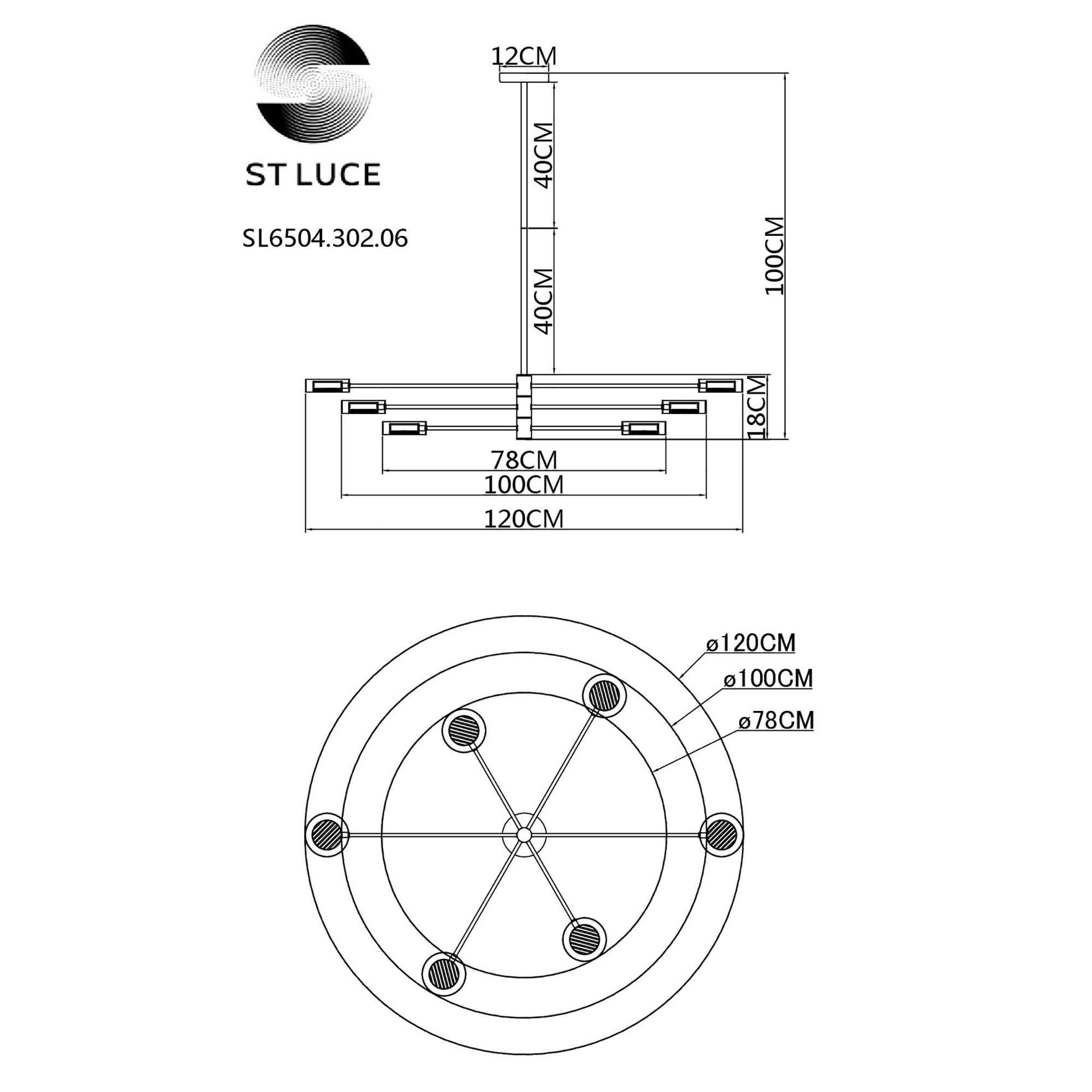 Люстра на штанге ST LUCE VICO SL6504.302.06