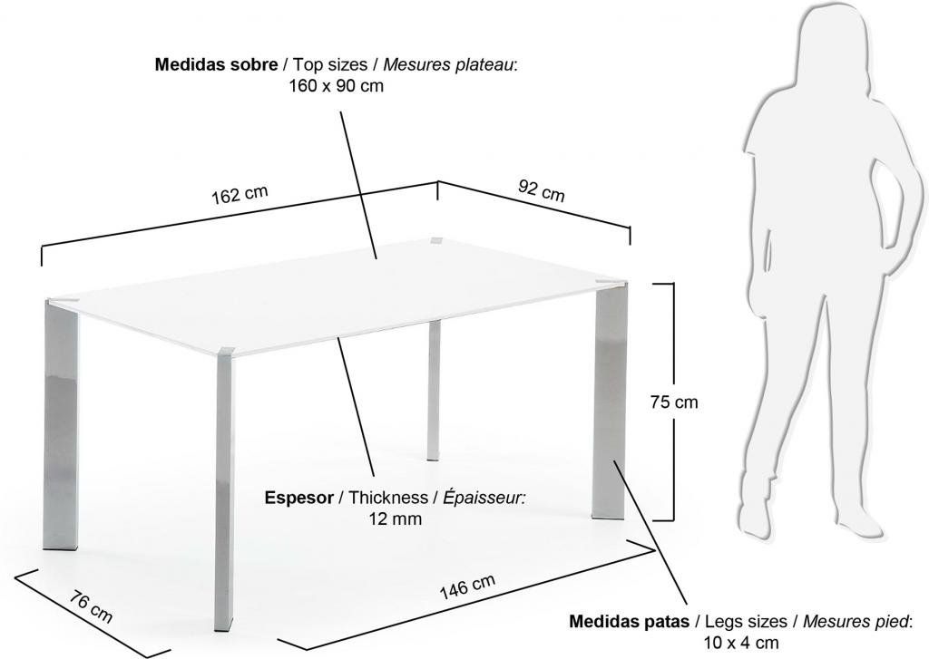 Обеденный стол La Forma Corner 160х90