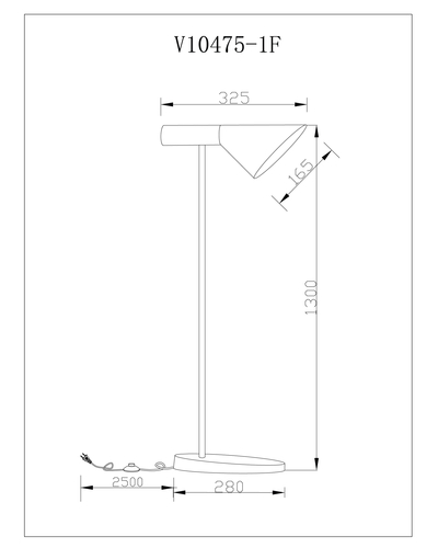 Торшер Moderli Turin V10475-1F