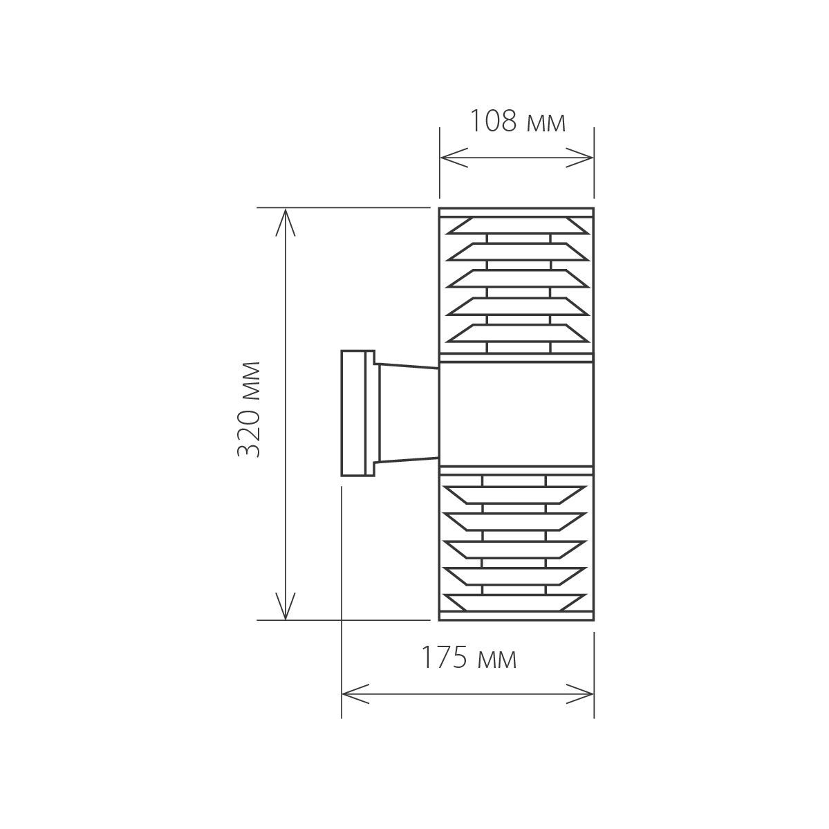 Уличный настенный светильник Elektrostandard Strada 1407 TECHNO Черный