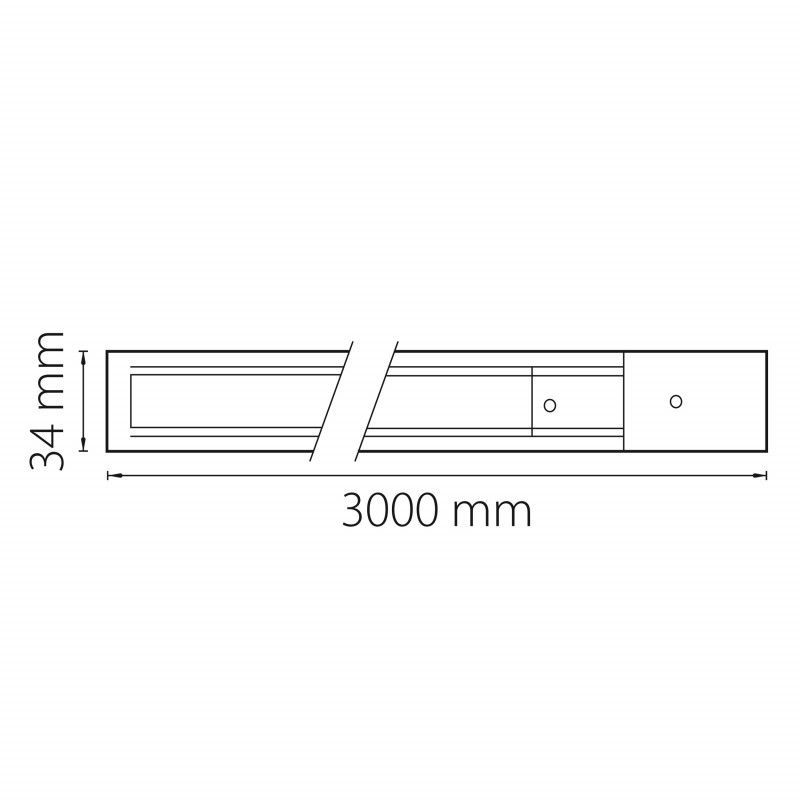 Шинопровод Lightstar Track 1 white 502035