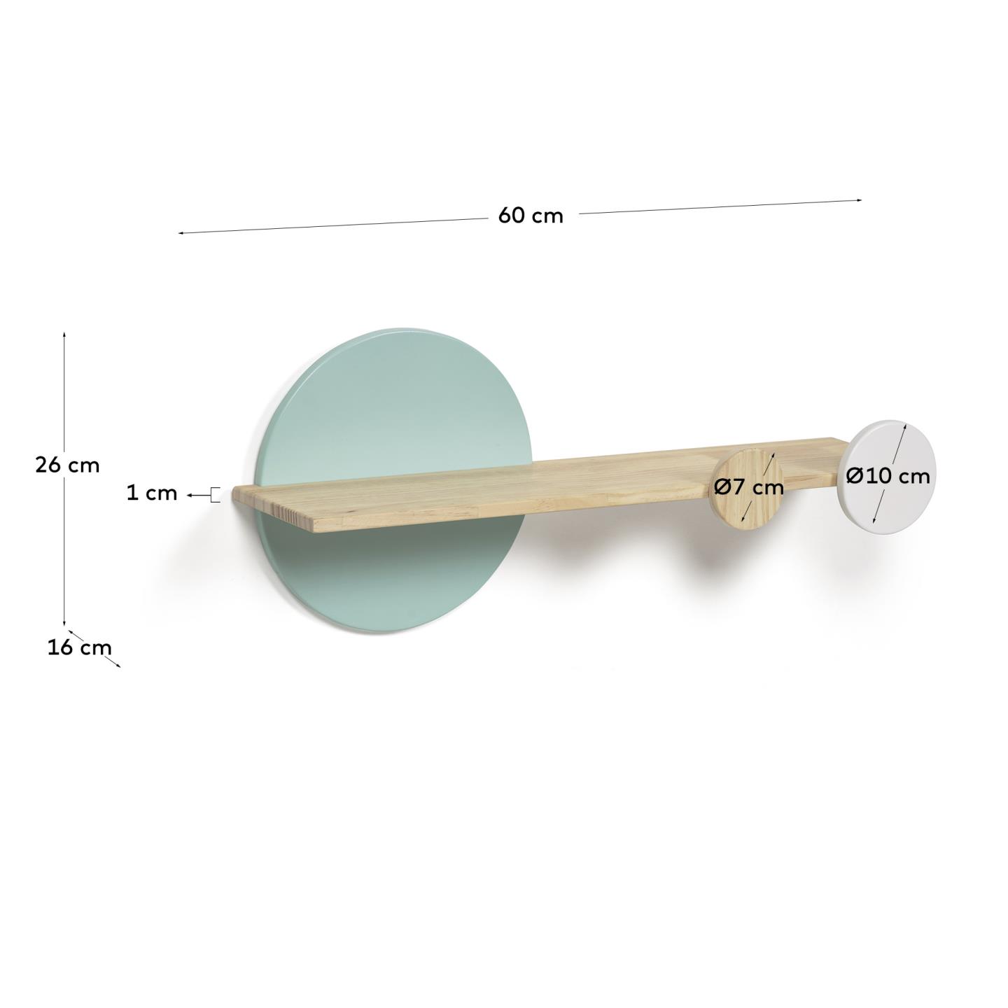 Полка настенная La Forma Diti сосна и мдф 60 x 26 см