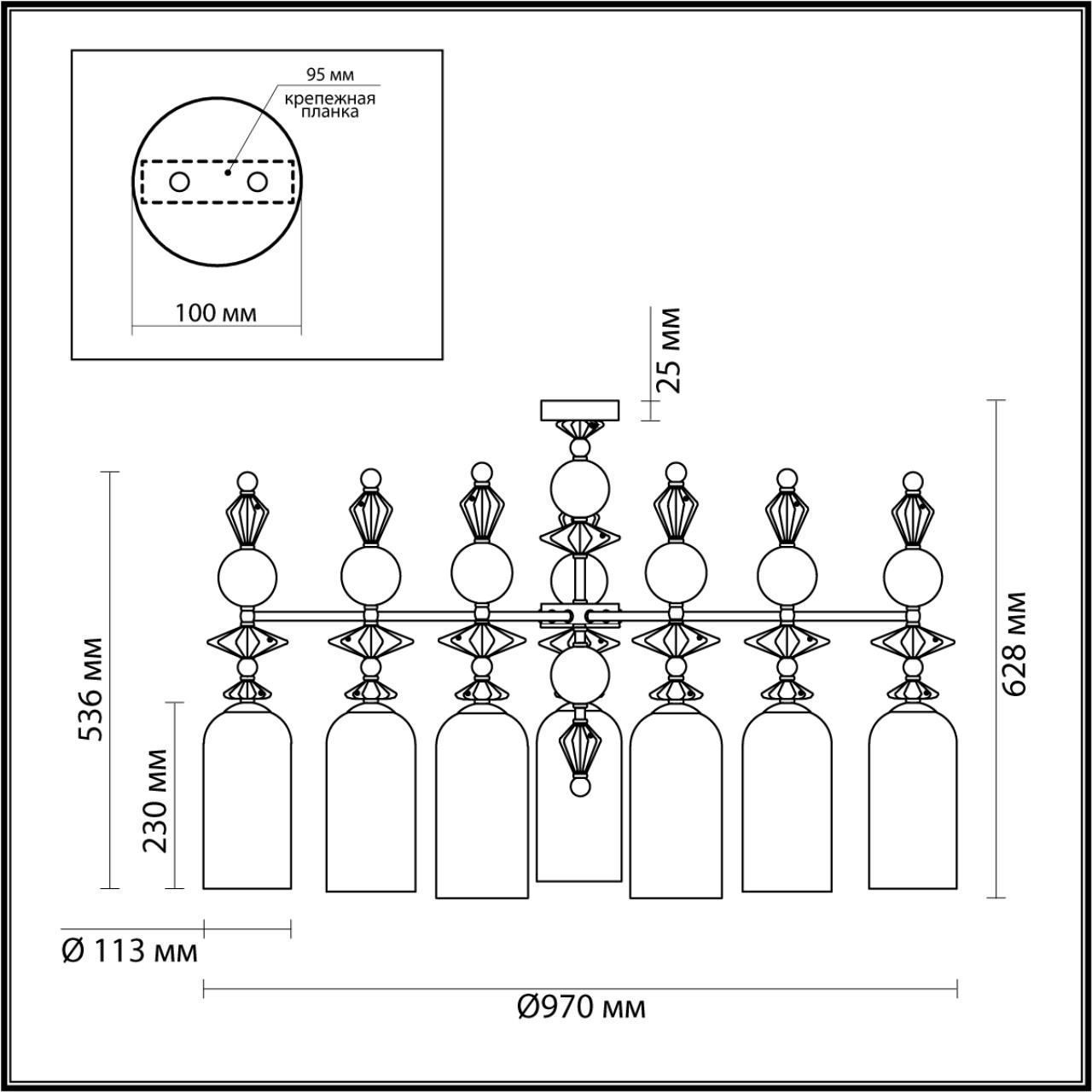 Люстра ODEON LIGHT EXCLUSIVE BIZET 4855/7C