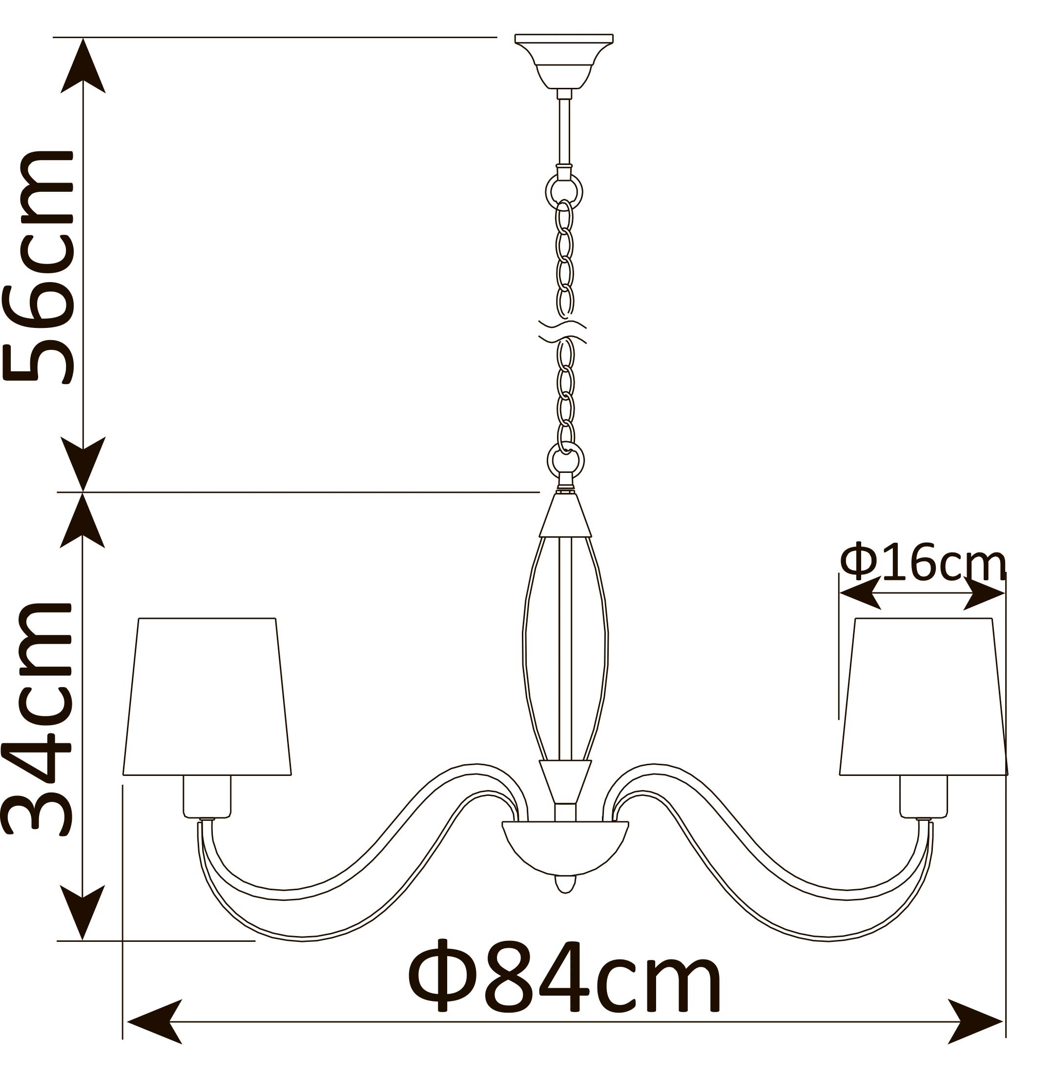 Подвесная люстра Arte Lamp ORLEAN белый, золото A9310LM-8WG