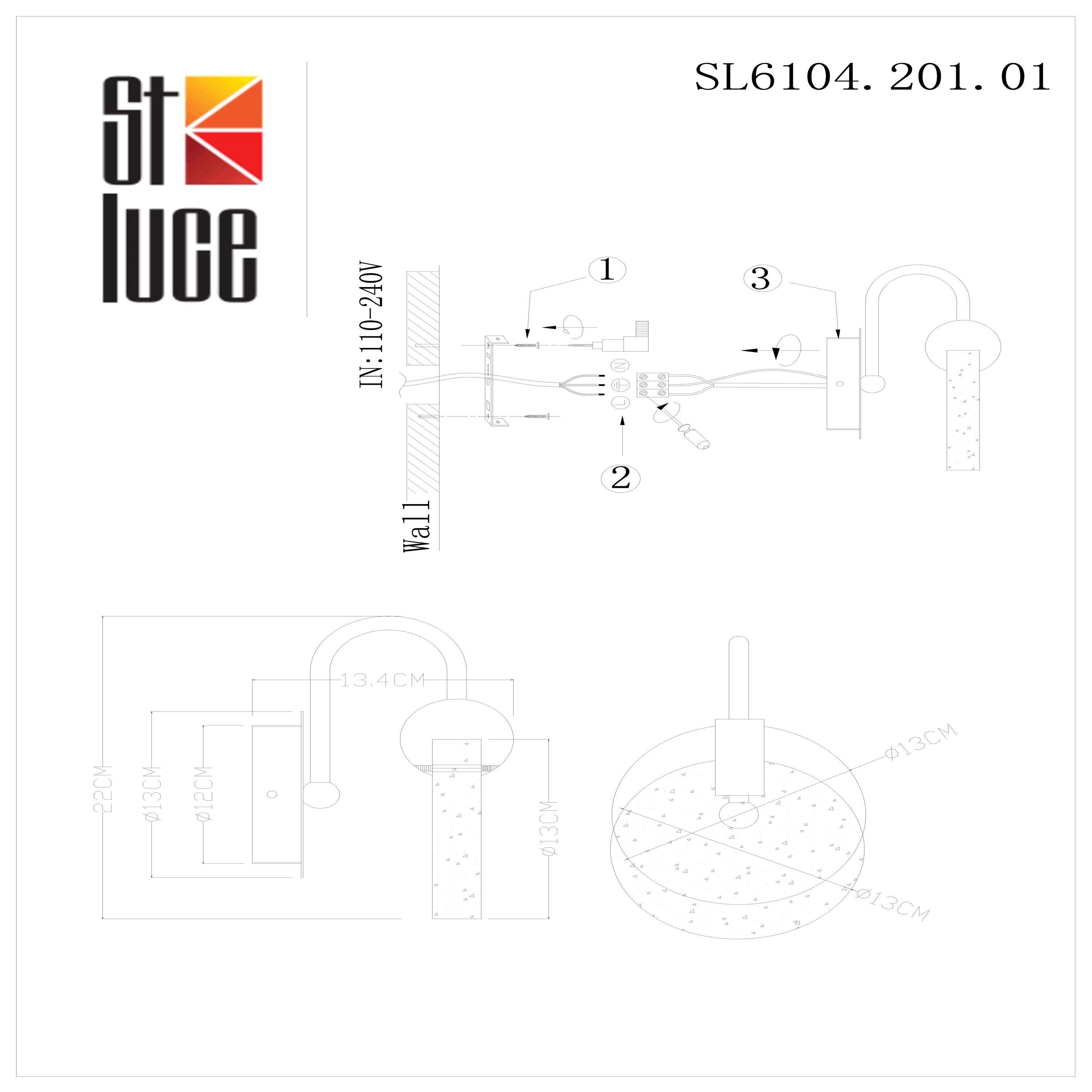 Бра ST LUCE Montecelio SL6104.201.01