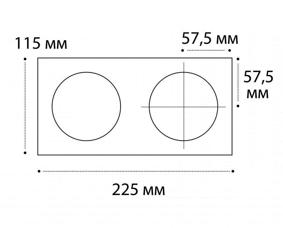 Точечный встраиваемый светильник ITALLINE IT02-008 white - 2шт. + IT02-QRS2 black