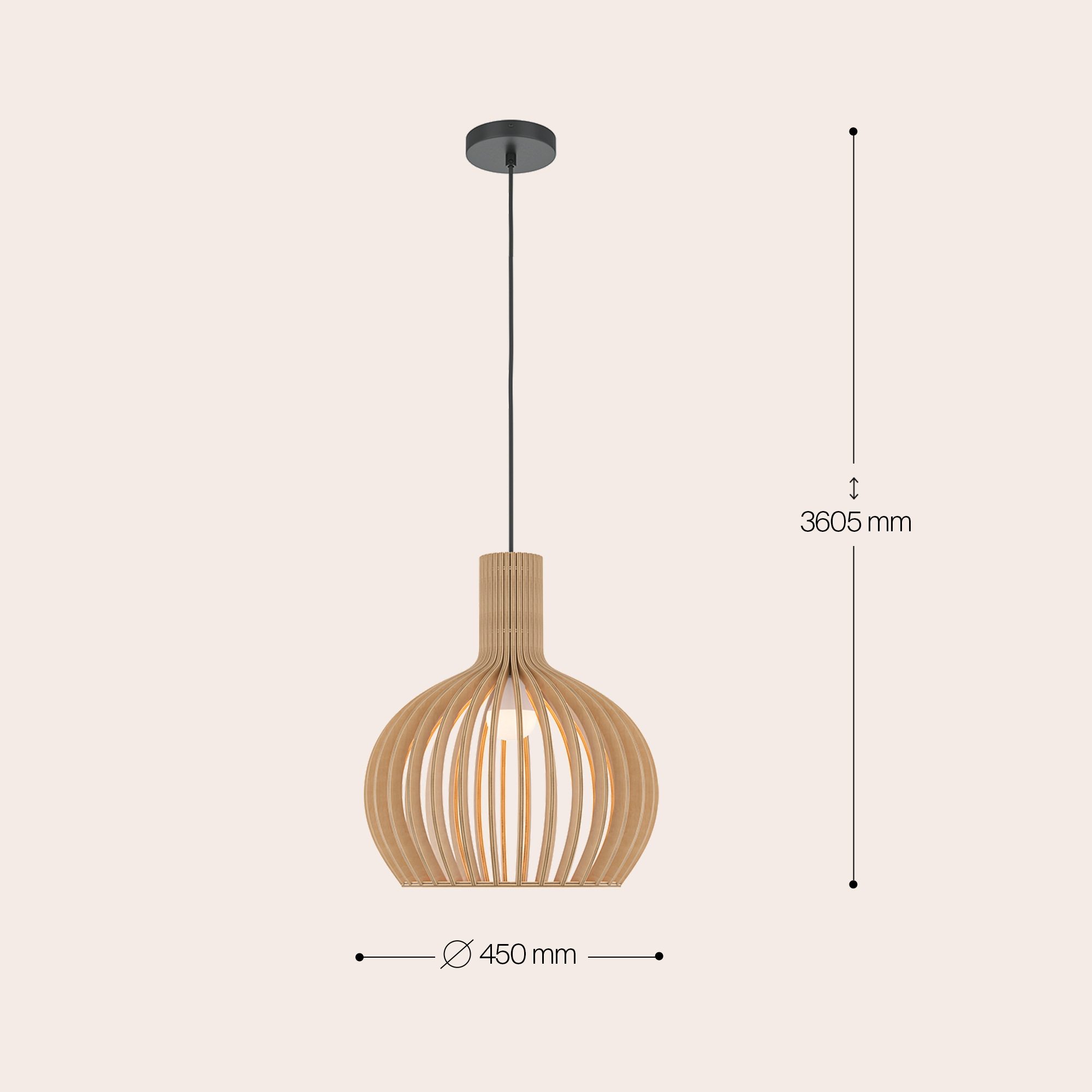 Подвесной светильник Maytoni Roots MOD194PL-01W1