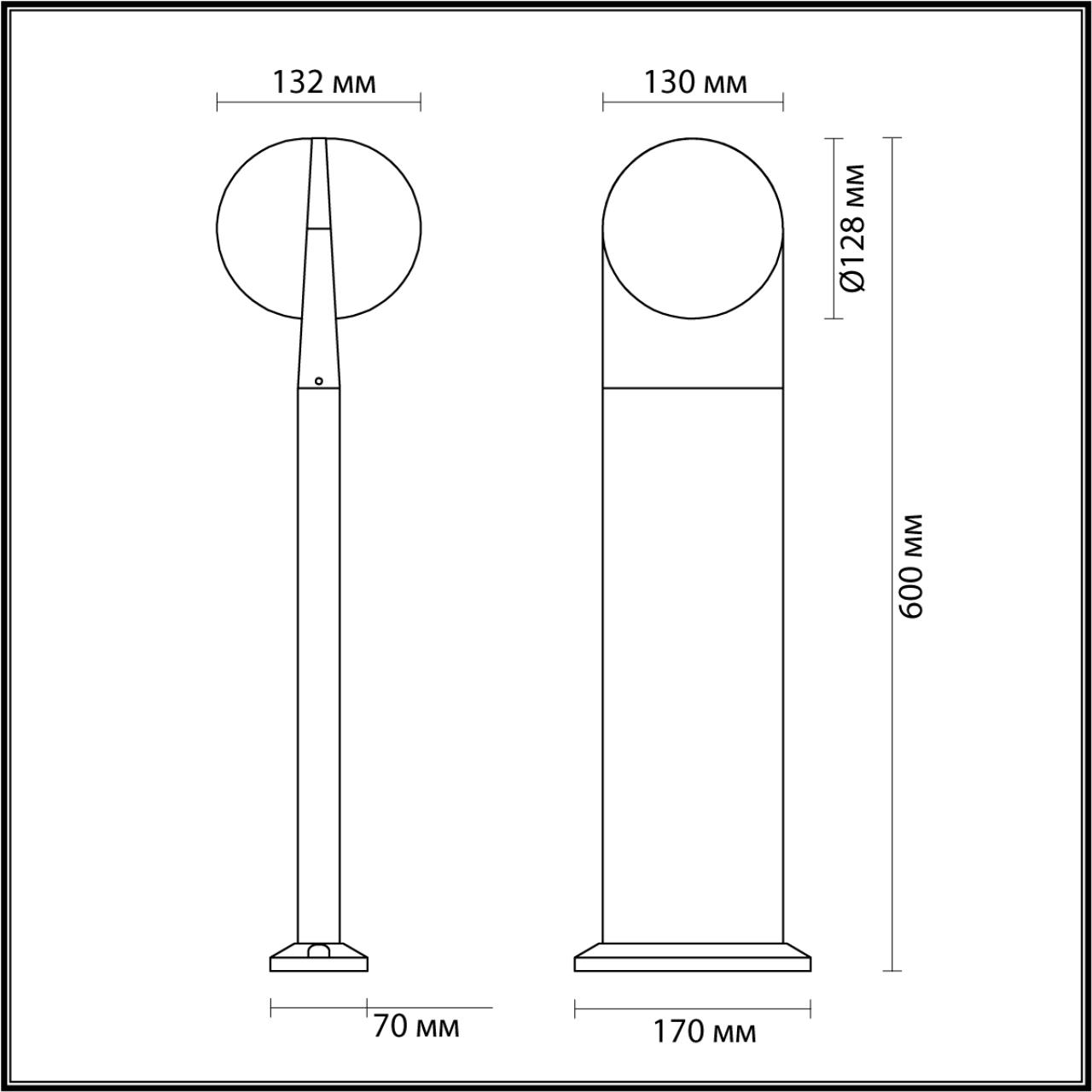 Садово-парковый фонарь ODEON LIGHT TILDA 6652/12GL