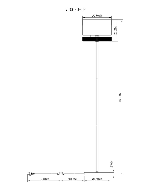 Торшер Moderli Gela V10630-1F