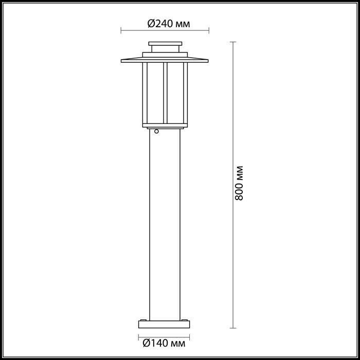 Уличный столб Odeon Light Mito 4047/1F