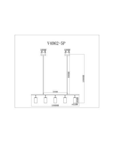 Подвесной светильник Moderli Section V4062-5P