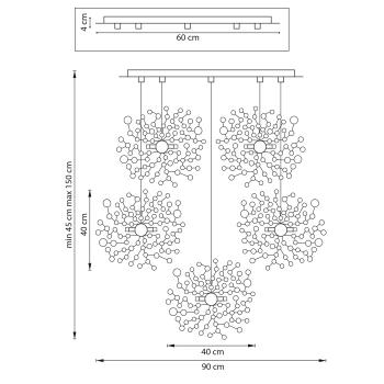 Подвесная люстра Lightstar Extra L5PR721132