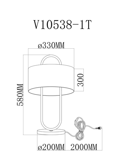 Лампа настольная Moderli Palma V10538-1T