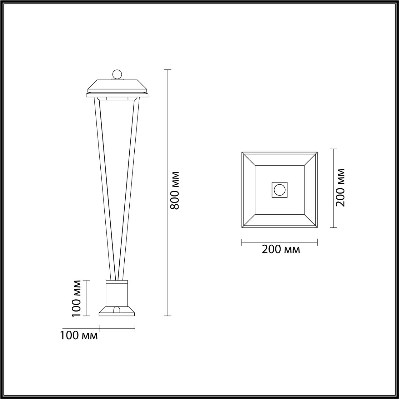 Уличный столб ODEON LIGHT BEARITZ 6655/12GL3