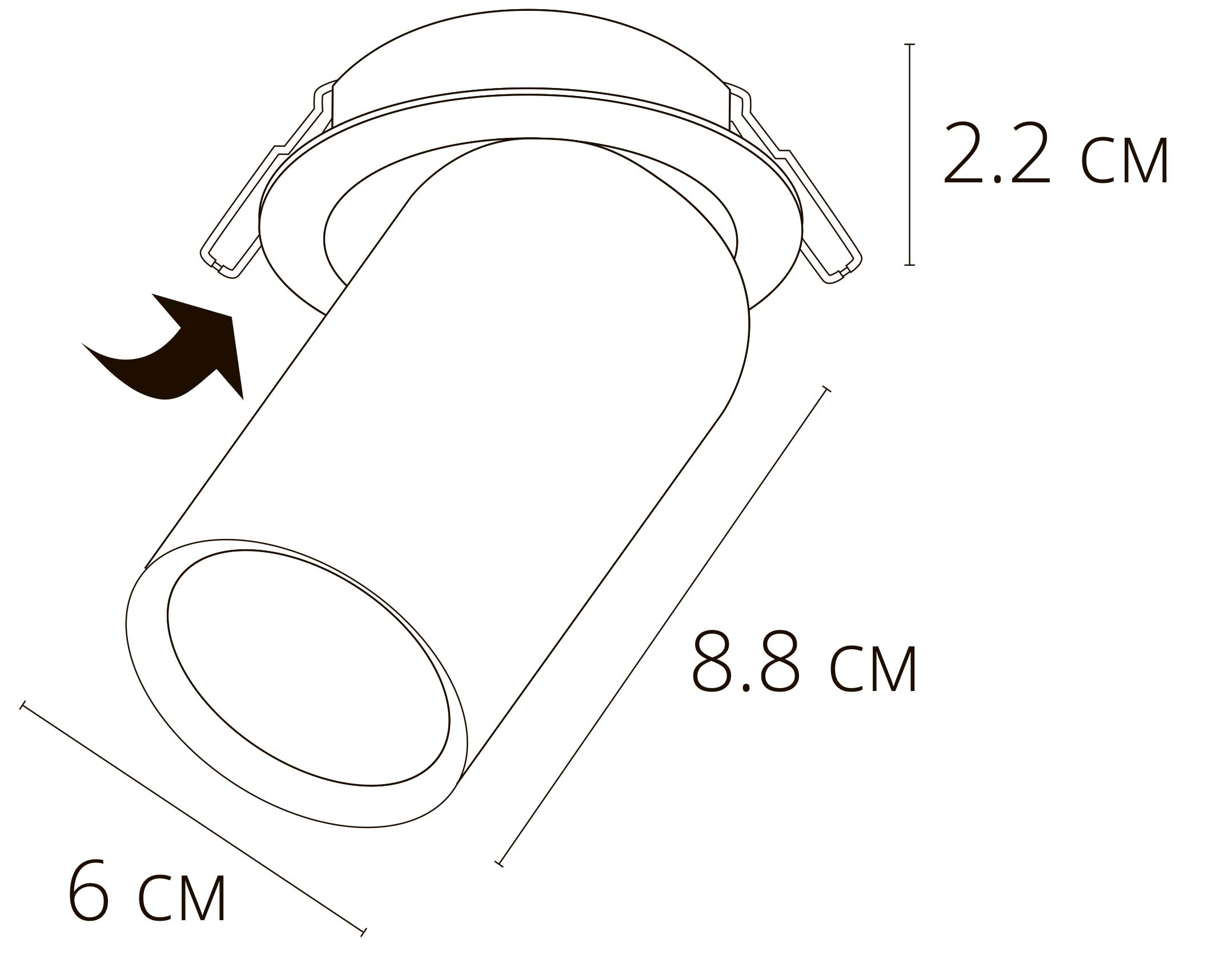 Точечный встраиваемый светильник ARTE LAMP SITULA A3731PL-1BK