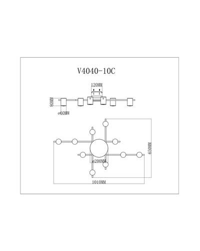 Накладная люстра Moderli Kristen V4040-10C