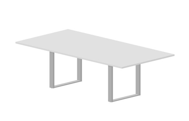 Стол для совещаний 240х120х72см Inspira (GDB) Виртус (Virtus) VTM2412BLAL белый / алюминий