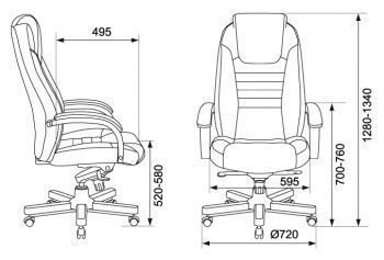 Кресло руководителя Бюрократ T-9923WALNUT черный