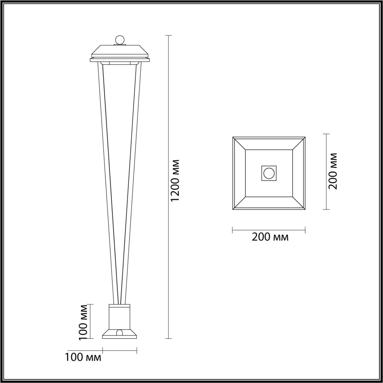 Садово-парковый фонарь ODEON LIGHT BEARITZ 6655/12GA