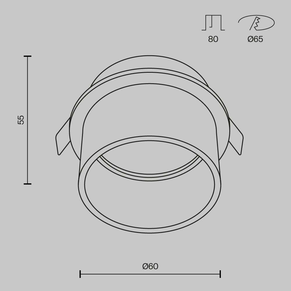 Точечный встраиваемый светильник Maytoni Technical Reif DL050-01WG