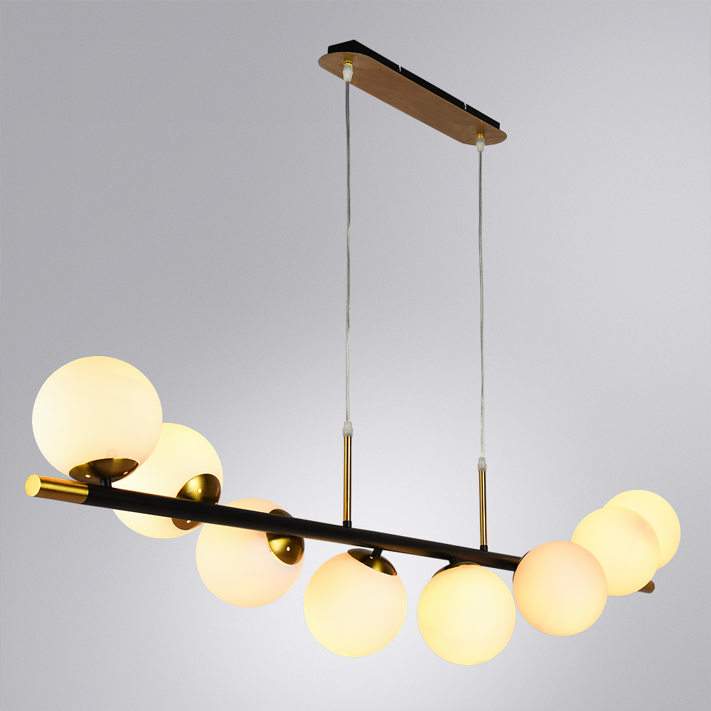 Подвесная люстра Arte Lamp Alcor черный, белый A2224SP-8BK