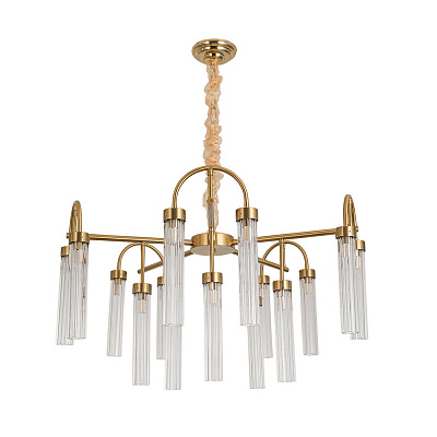 Подвесная люстра Arte Lamp Borgia коричневый, прозрачный A4088LM-15AB