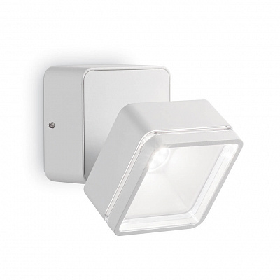 Уличный настенный светильник Ideal Lux OMEGA AP SQUARE BIANCO 4000K