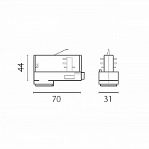 Адаптер для светильника Lightstar Quattro к треку 5030xx-R/5040xx-(F)/(R) 594006-403 белый