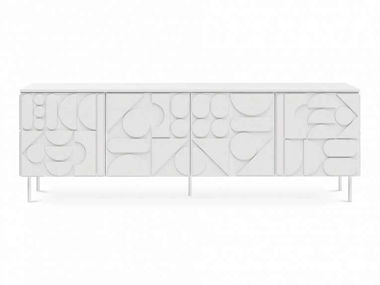 Тумба под телевизор большая OgogoHome Milton белый 945276