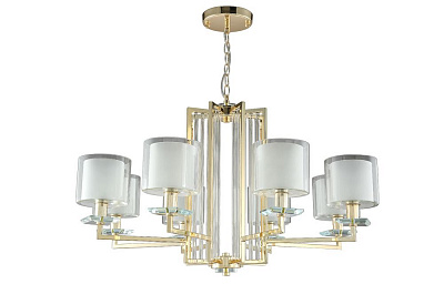 Люстра Crystal Lux NICOLAS SP-PL8 GOLD/WHITE