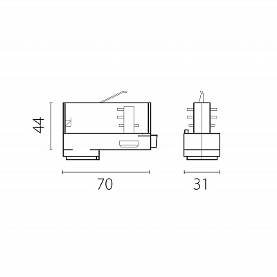 Адаптер для светильника Lightstar Quattro к треку 5030xx-R/5040xx-(F)/(R) 594006-403 белый
