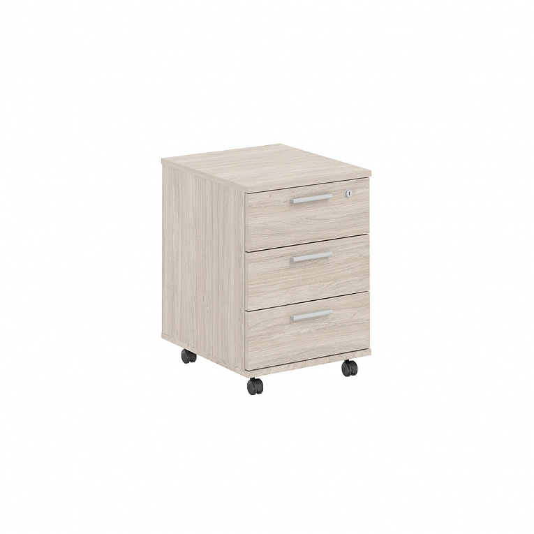 Тумба мобильная с 3 ящ. с замком 450*394 Norden Микс MX.411.OLOL Дуб Светлый