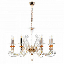 Люстра Crystal Lux CATARINA SP8 V2 GOLD/TRANSPARENT-COGNAC