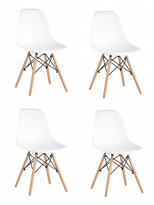 Комплект стульев Eames Style DSW белый x4 шт