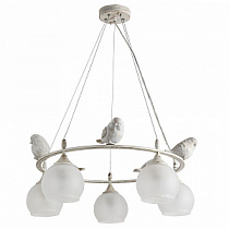 Подвесная люстра Arte Lamp GEMELLI белый, золото A2150SP-5WG
