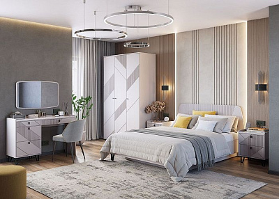 Набор мебели для спальни с туалетным столиком Кашемир МЛК (комп.1)
