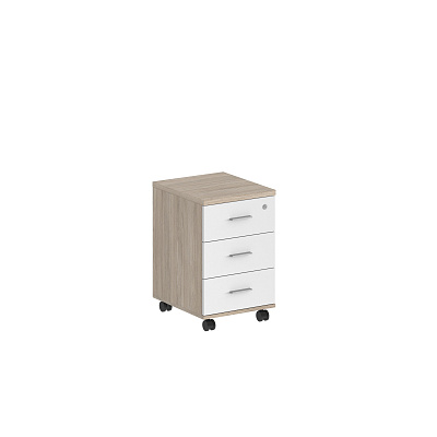 Тумба мобильная NORDEN Сигма с 3 ящиками / с замком (404х460х619) SG.611.OL.WH