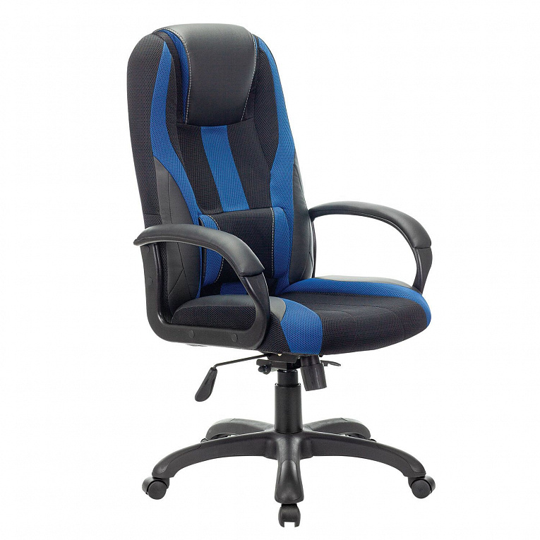 Геймерское кресло BRABIX PREMIUM Rapid GM-102 Черный синий 532106