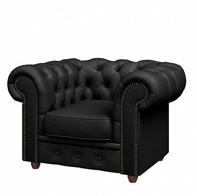 Кресло Pointex Тюдор (Tudor) TUD36710001 черный экокожа