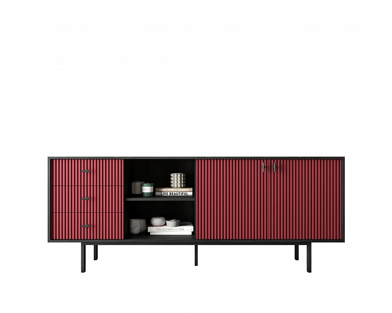 Комод Этажерка Emerson (Эмерсон) Red (Ред) EM15/red/L