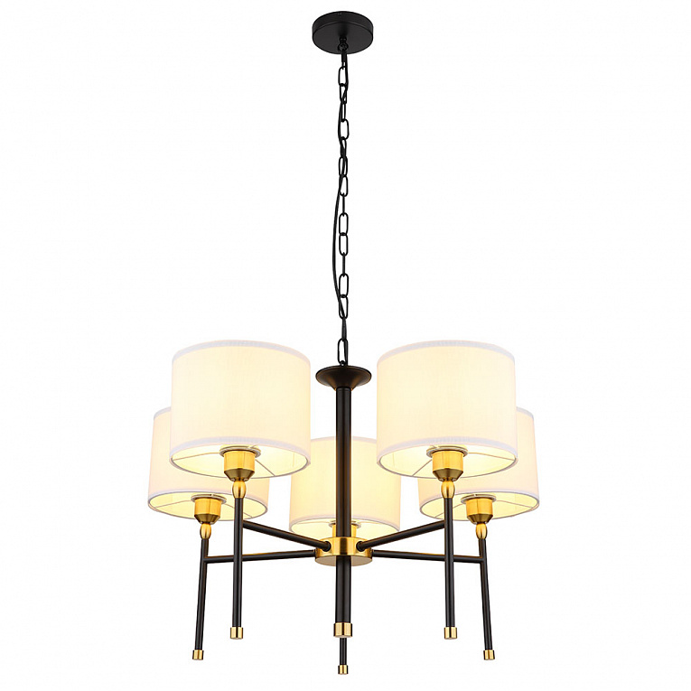Подвесная люстра Arte Lamp JAMIE черный, белый A4090LM-5BK